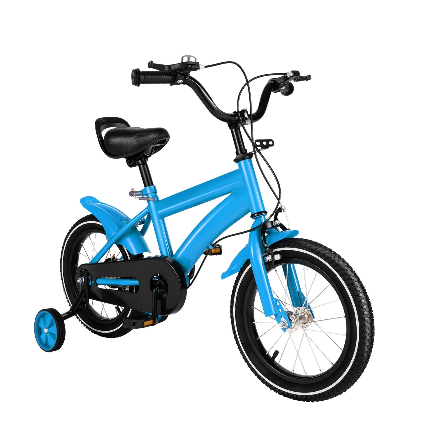 🚴 14-Inch Kids Bike with Training Wheels – Adjustable Seat, Dual Brakes, 2–4 Years, 50kg Capacity