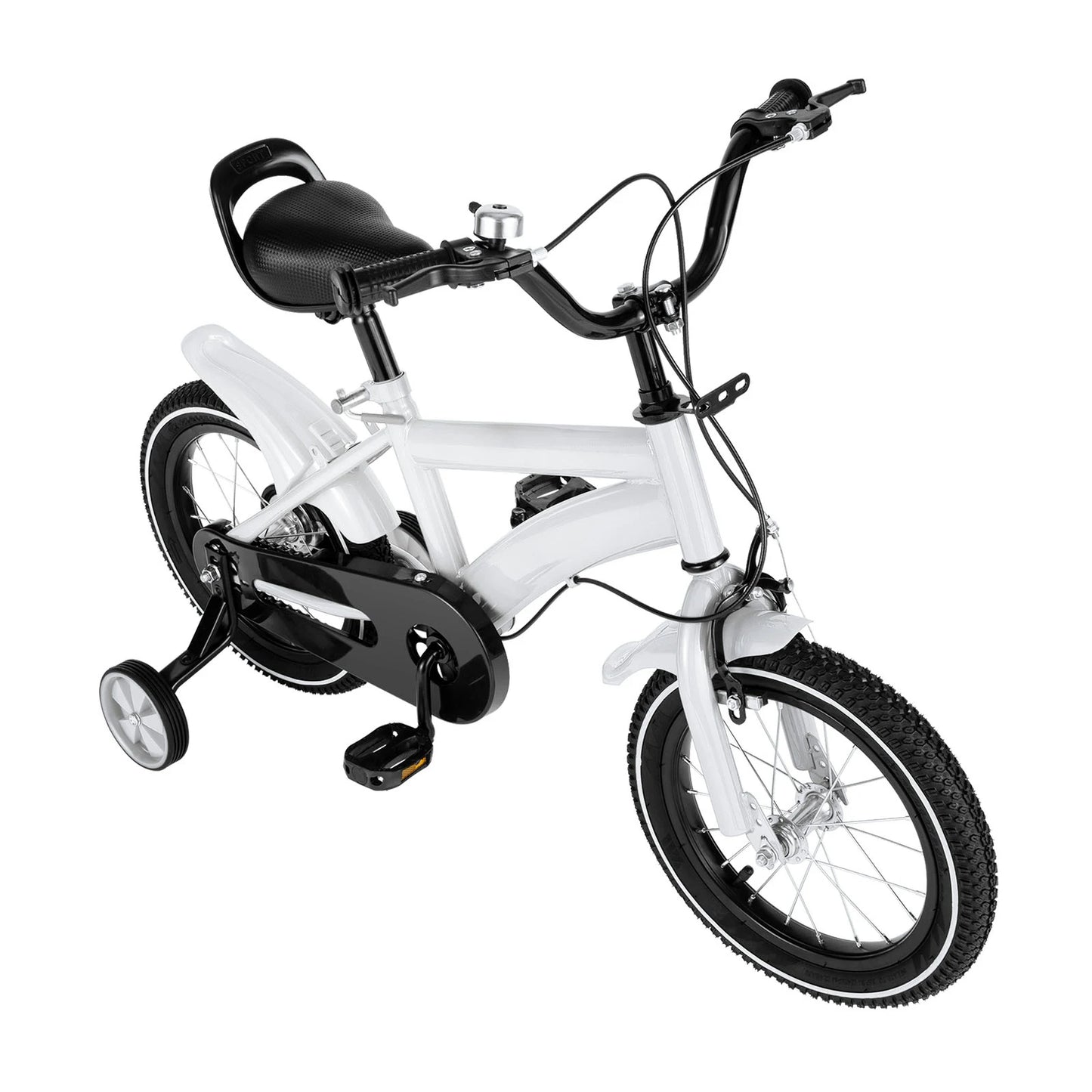 🚴 14-Inch Kids Bike with Training Wheels – Adjustable Seat, Dual Brakes, 2–4 Years, 50kg Capacity