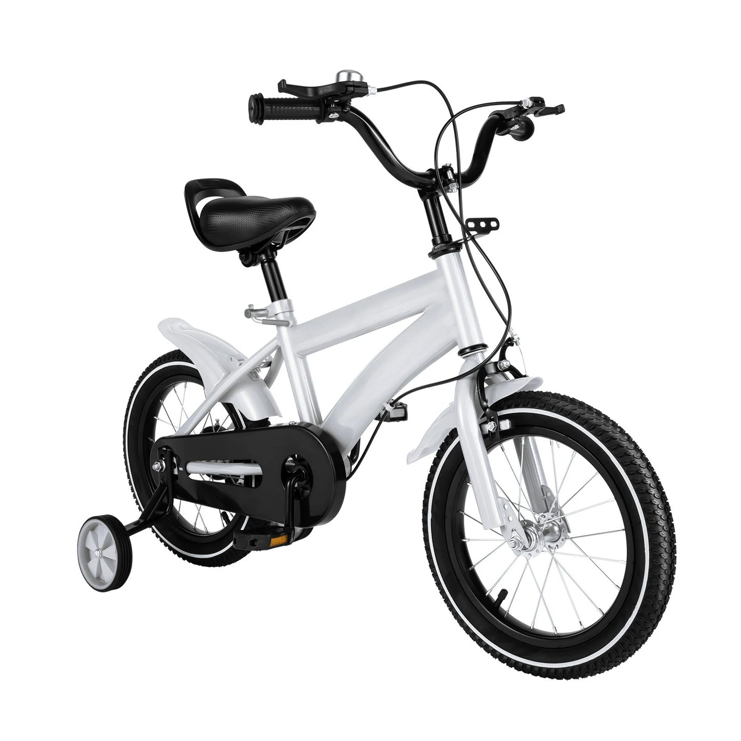 🚴 14-Inch Kids Bike with Training Wheels – Adjustable Seat, Dual Brakes, 2–4 Years, 50kg Capacity