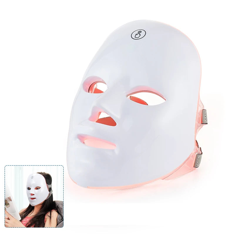 LED Light Therapy Mask Foreverlily- Wireless 7-Color – Skin Rejuvenation and Anti-Aging Face and Neck Care