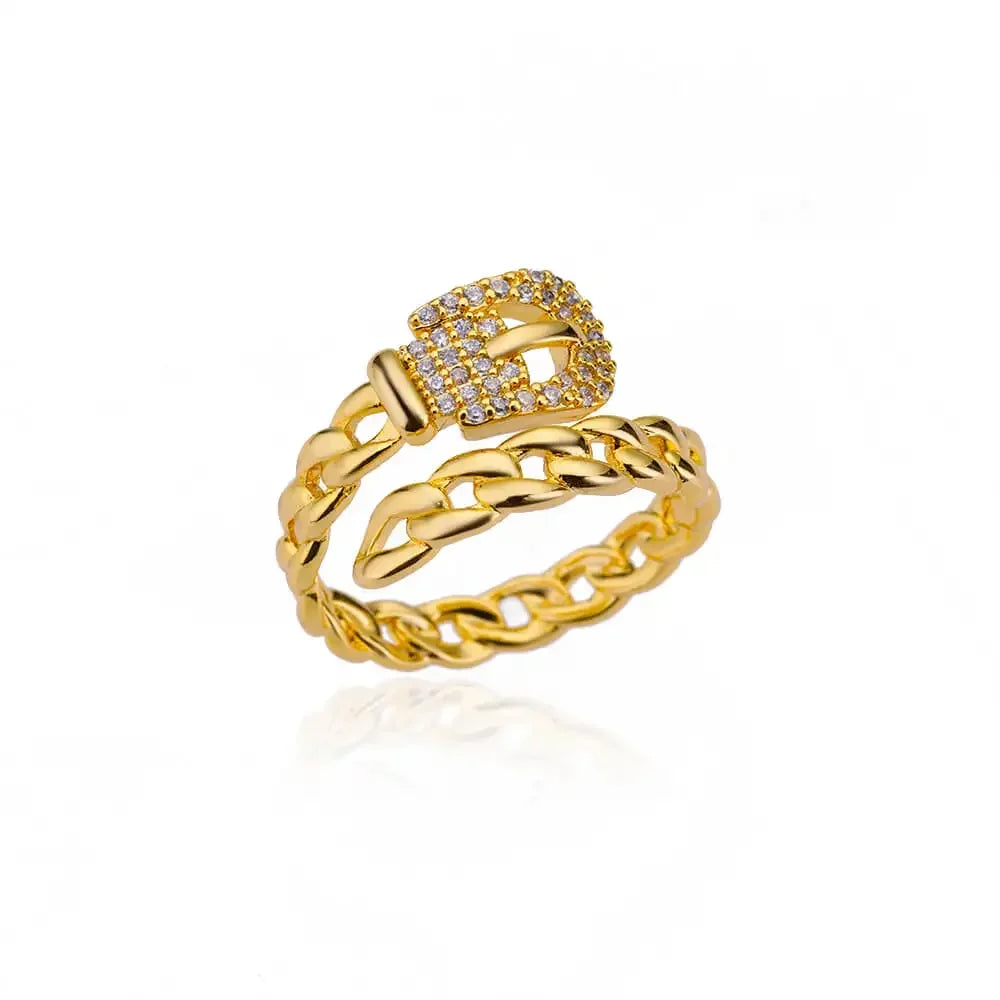 💍 Aesthetic Gold Heart – Stainless Steel Waterproof Ring_2