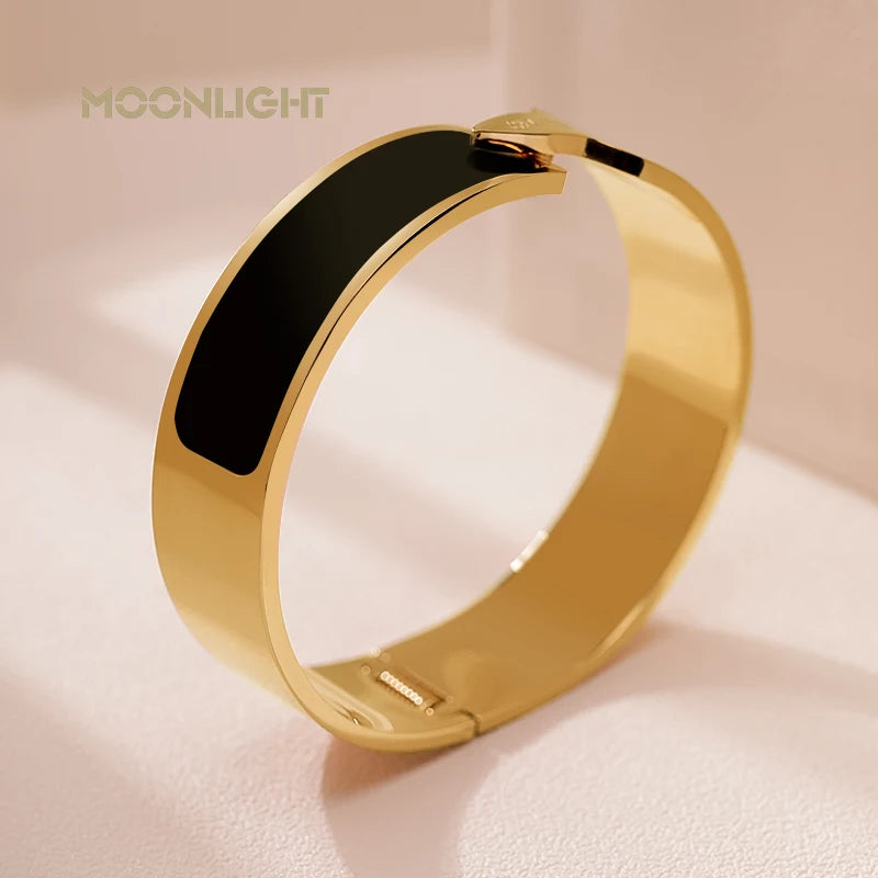 🌟 MOONLIGHT Armreif aus 18 Karat rosévergoldetem Titanstahl