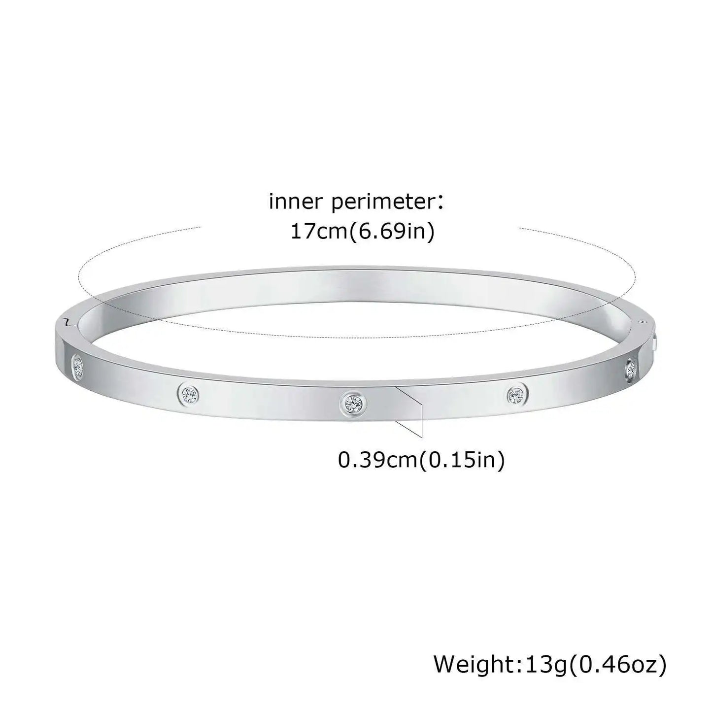 π 18K Gold-Plated Waterproof Luxury Bangle β Stainless Steel with Round Zircon Stones
