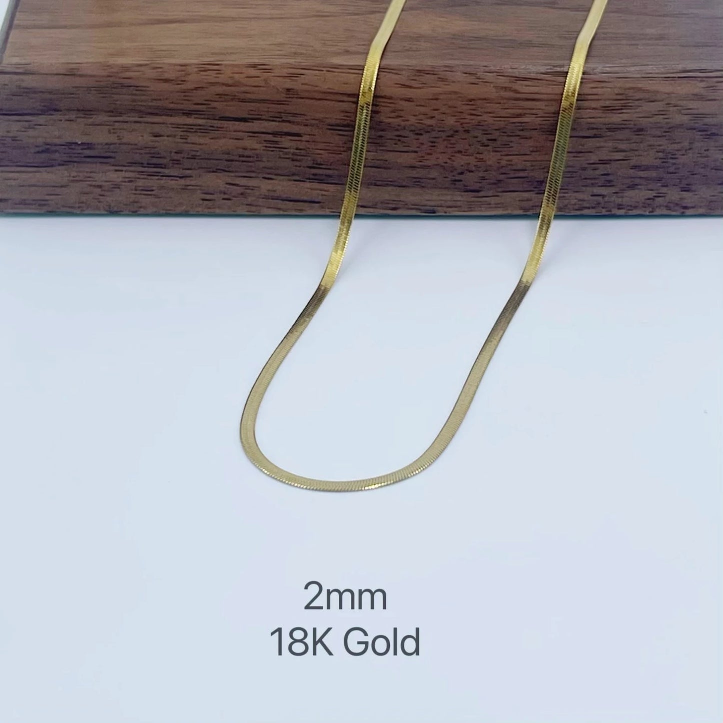 ✨ 18K Gold Snake Chain Necklace
