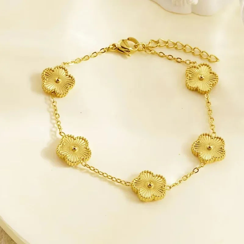 🌸 EVISPOL Stainless Steel Women's Clover Bracelet