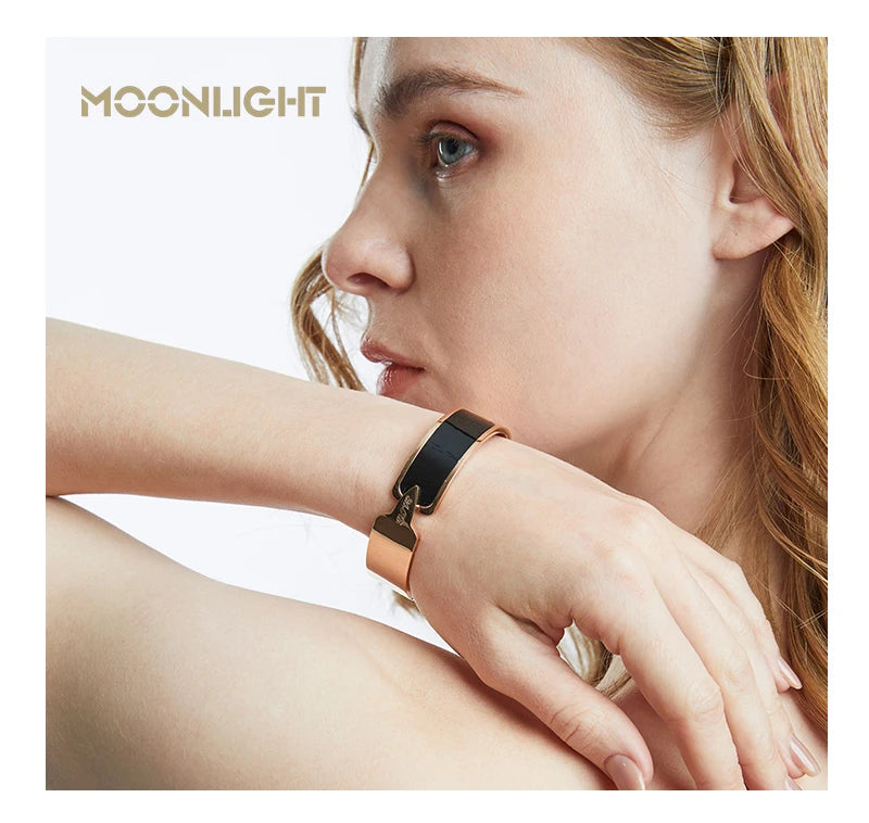 🌟 MOONLIGHT Armreif aus 18 Karat rosévergoldetem Titanstahl