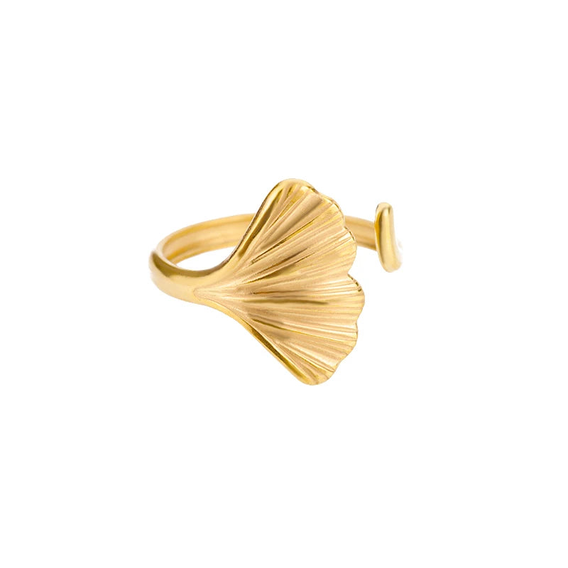 ✨ Gold Ring – 18K Gold Plated Stainless Steel Couple Band-4