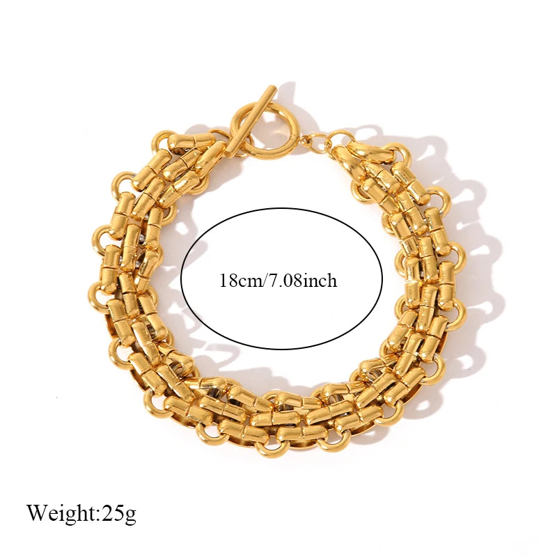 🌿 Tree of Grace – 18K Gold Plated Stainless Steel Life Bracelet-2