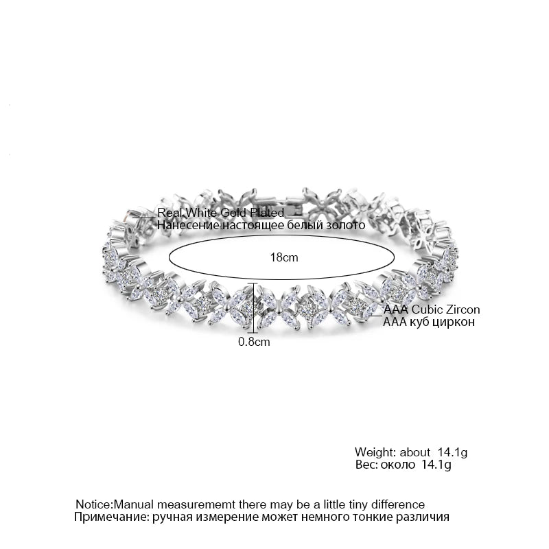 π ZAKOL AAA Cubic Zirconia Tennis Bracelet β Elegant Crystal Charm Jewelry for Bridesmaids and Special Occasions
