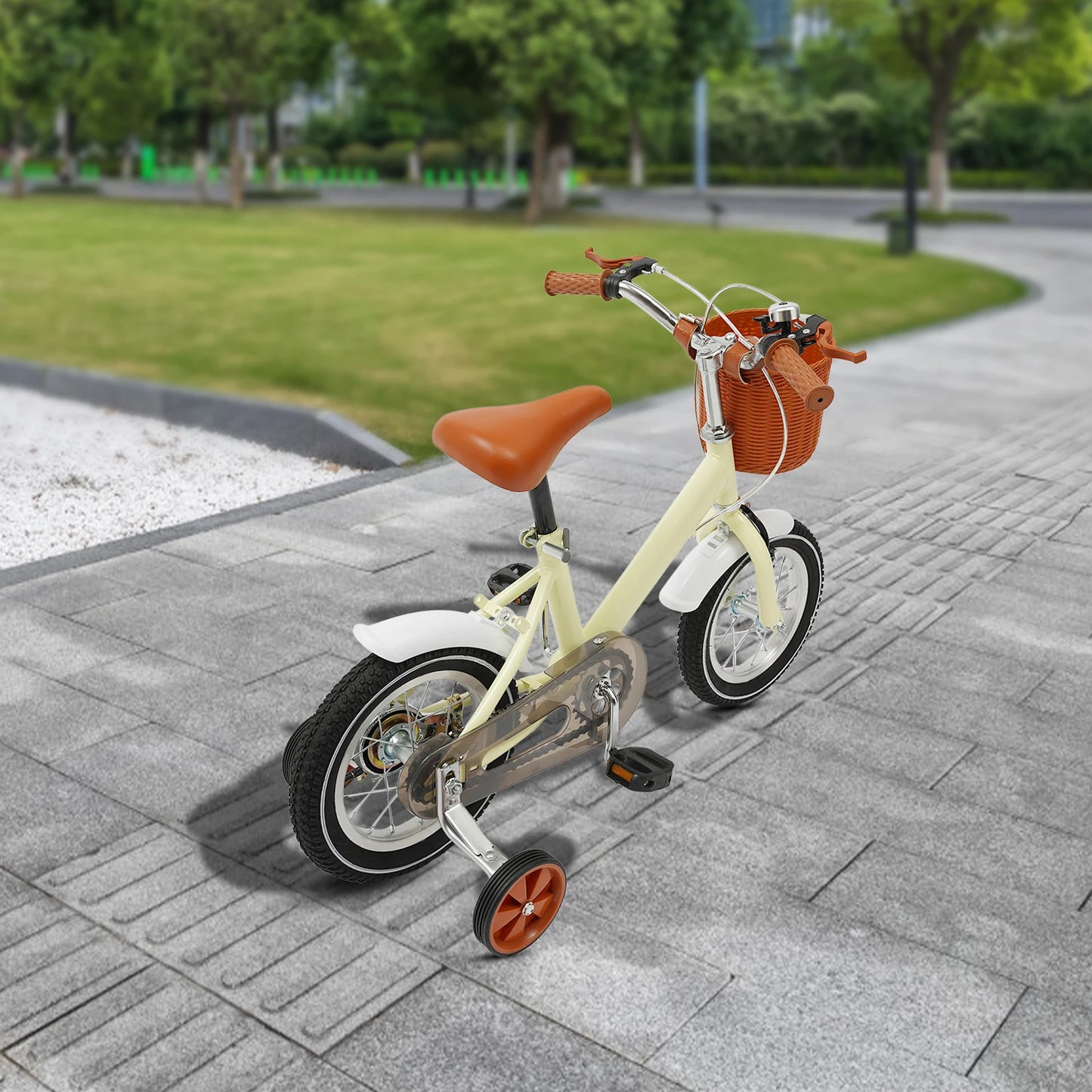 π² 12-Inch Kids Bike with Basket and Training Wheels β Adjustable Seat, Dual Brakes (Ages 2β4)