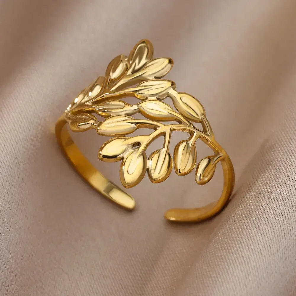 💍 Ästhetisches goldenes Herz – wasserdichter Edelstahlring-5
