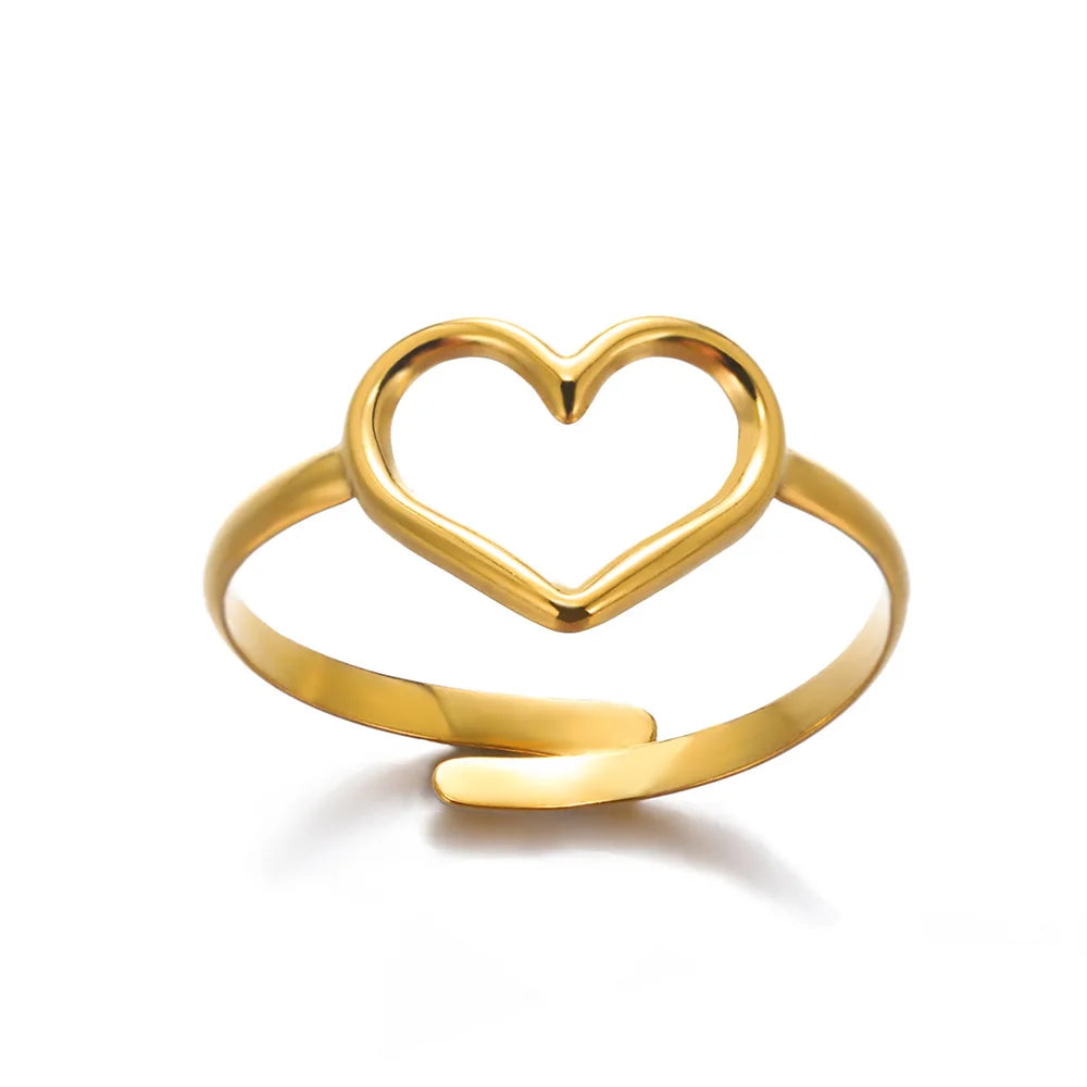 ✨ Gold Ring – 18K Gold Plated Stainless Steel Couple Band-3