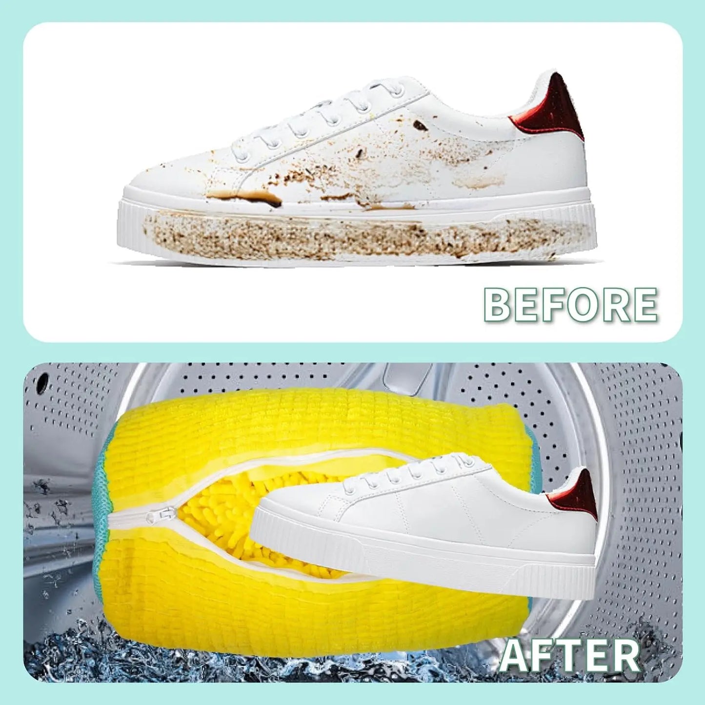 Durable Mesh Shoe Wash Bag with Zipper