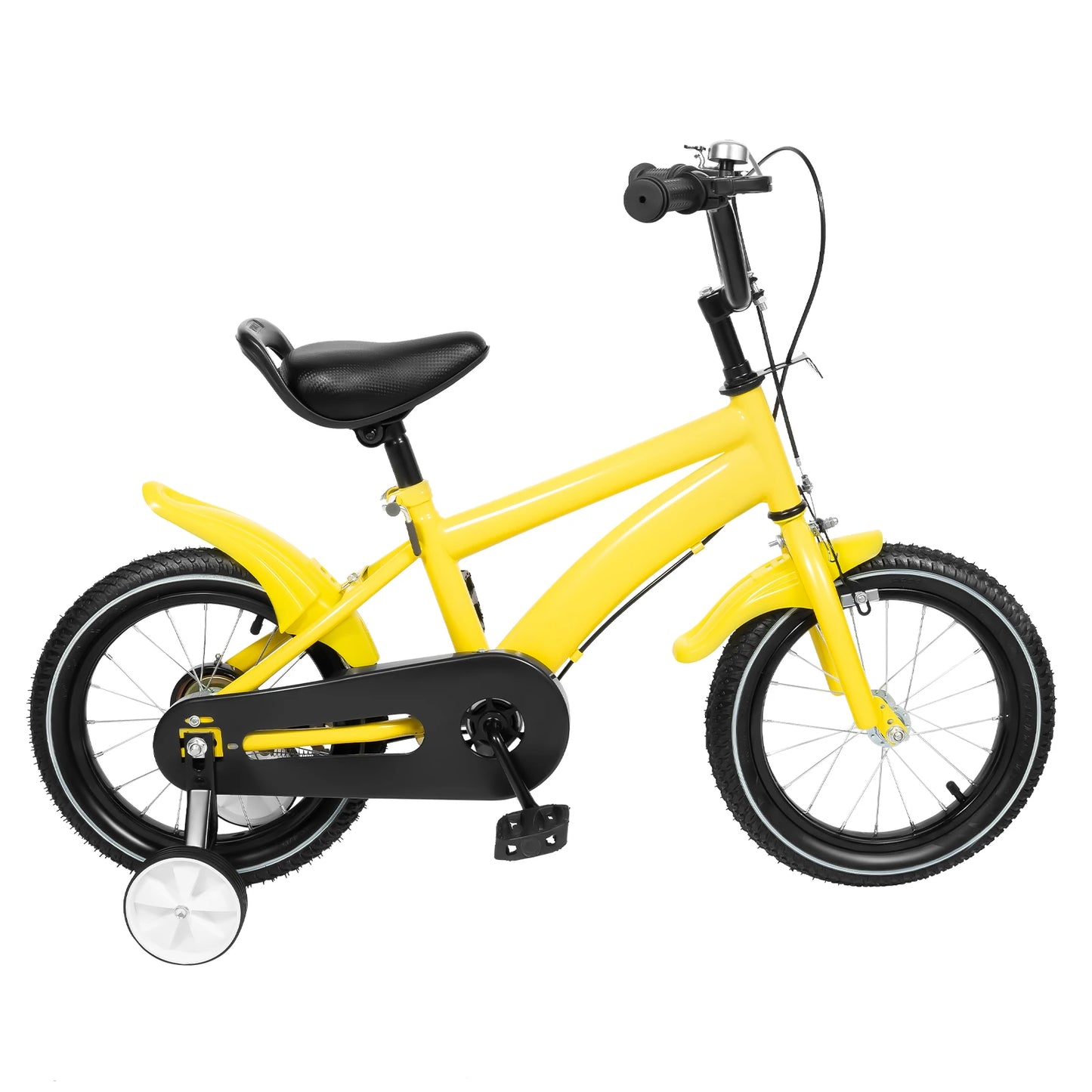 🚴 14-Inch Kids Bike with Training Wheels – Adjustable Seat, Dual Brakes, 2–4 Years, 50kg Capacity