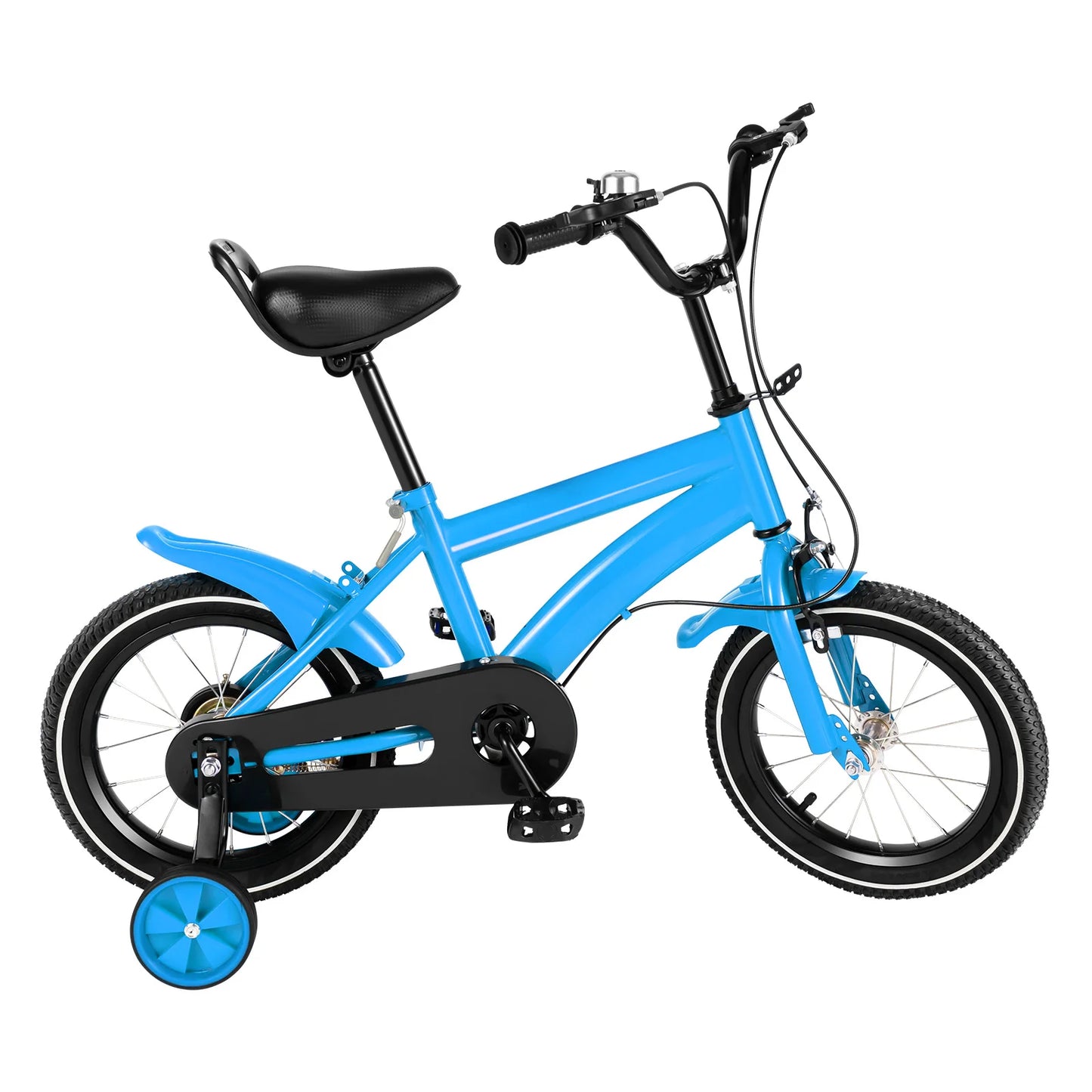 🚴 14-Inch Kids Bike with Training Wheels – Adjustable Seat, Dual Brakes, 2–4 Years, 50kg Capacity