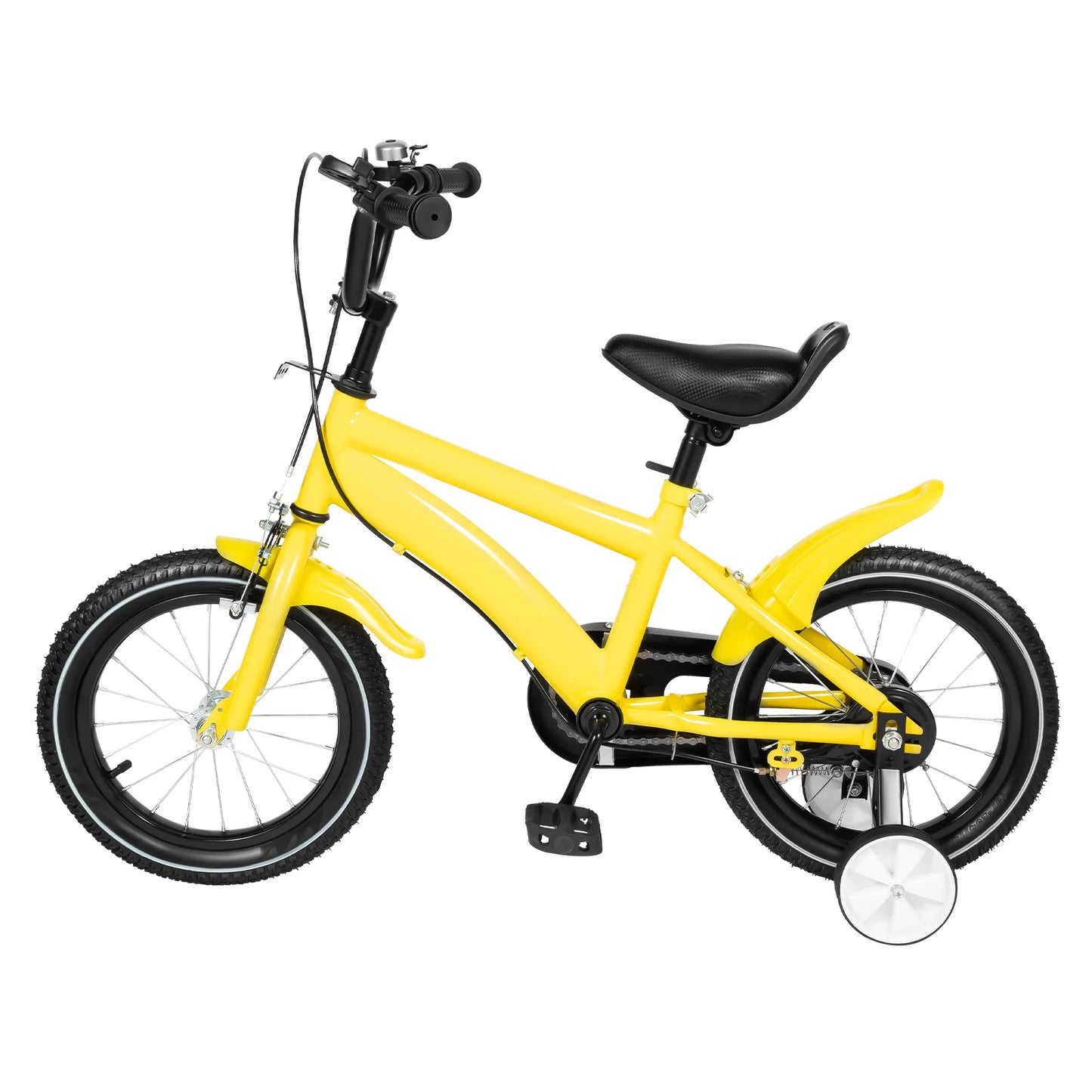 🚴 14-Inch Kids Bike with Training Wheels – Adjustable Seat, Dual Brakes, 2–4 Years, 50kg Capacity