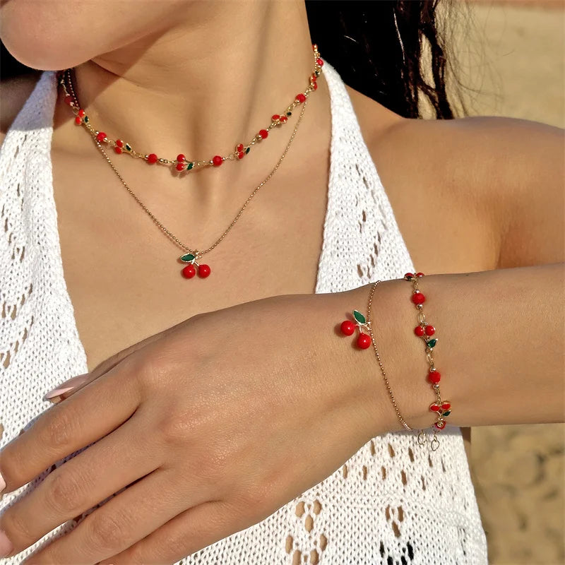 π Sweet Cherry Bracelet / Necklace/Anklet