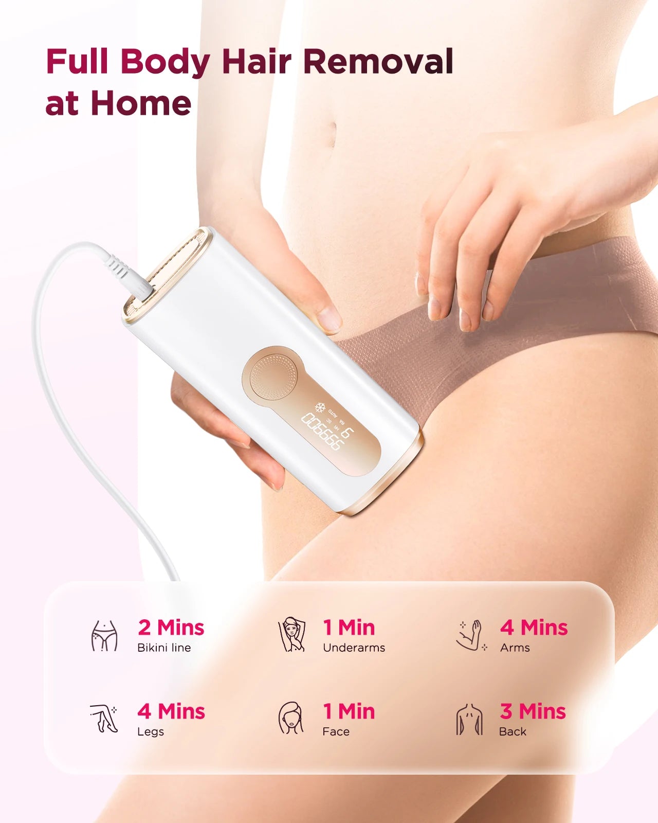 πAt-Home IPL Laser Hair Removal Handset β Safe, Painless & Long-Lasting Results