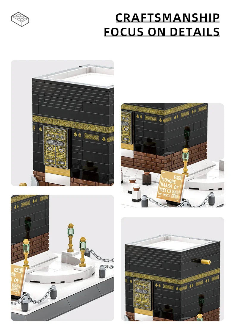 🕌 Mecca Kaaba Mosque Building Blocks – 446PCS Educational Toy for Kids & Adults
