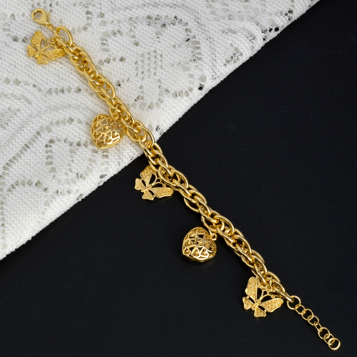 Luxury Stainless Steel Charm Bracelet β Elegant Jewelry Butterfly