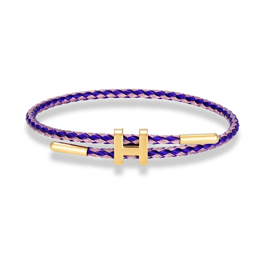 Luxury Multicolor Waterproof Rope Bracelet β Adjustable Stainless Steel Wire Cuff
