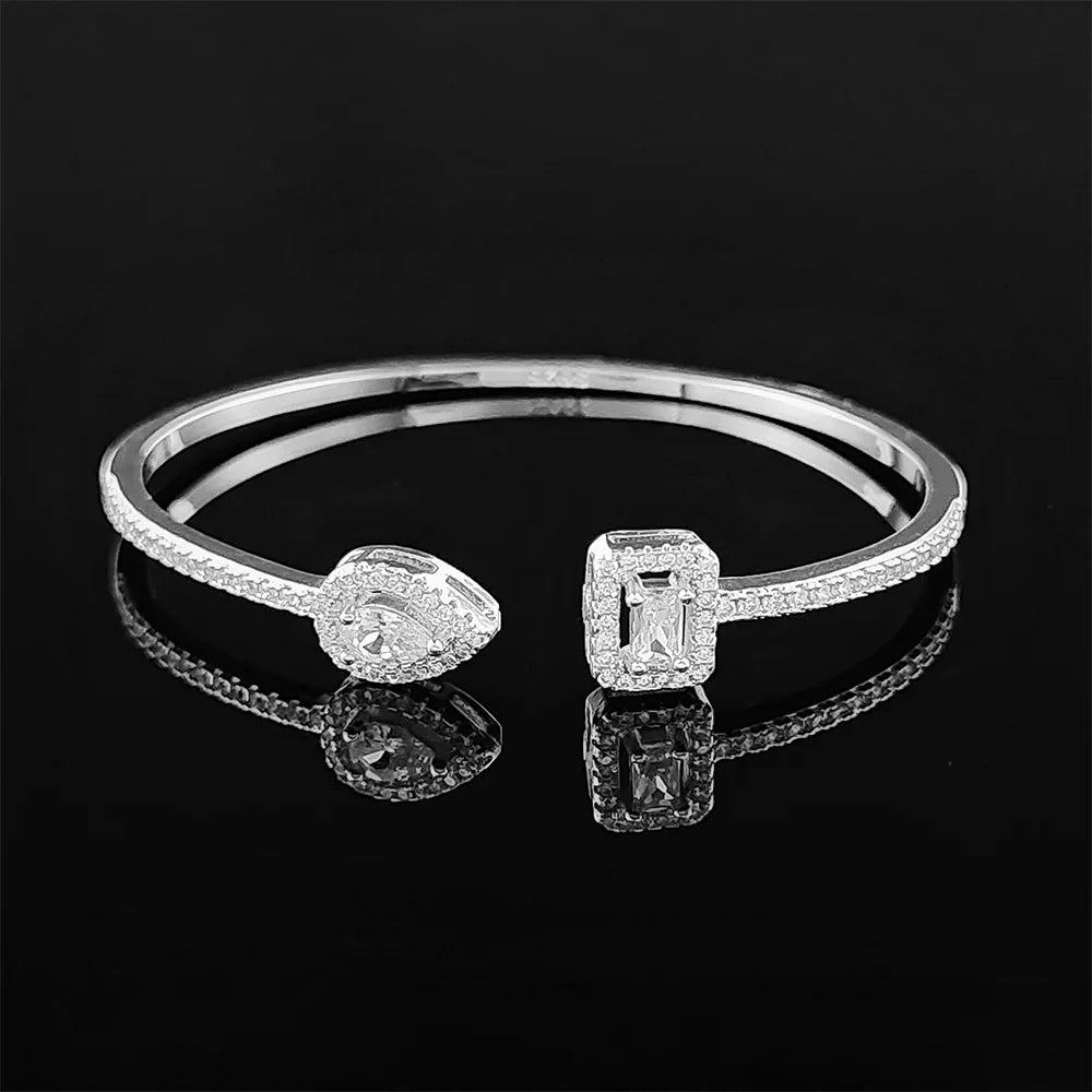 π 18K Gold Plated Snake Punk Pear-Shaped Open Bangle β Adjustable Statement Jewelry for Women