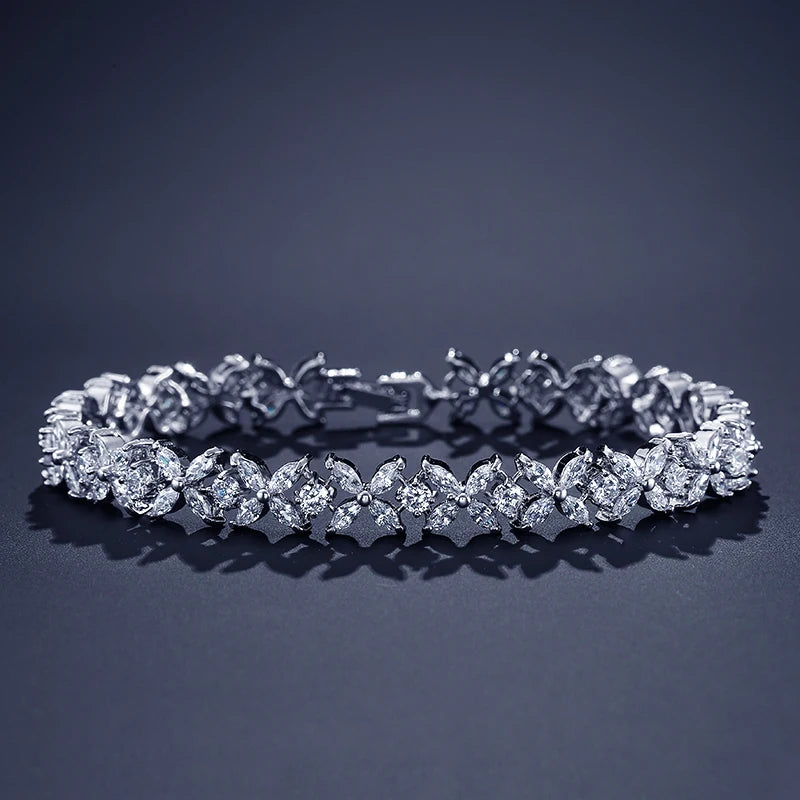 π ZAKOL AAA Cubic Zirconia Tennis Bracelet β Elegant Crystal Charm Jewelry for Bridesmaids and Special Occasions