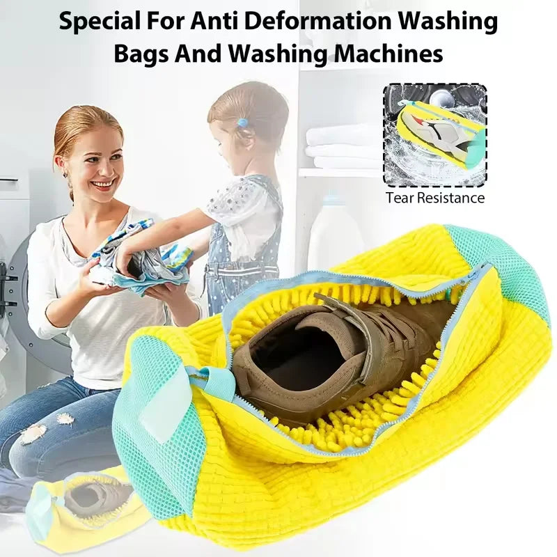 Durable Mesh Shoe Wash Bag with Zipper