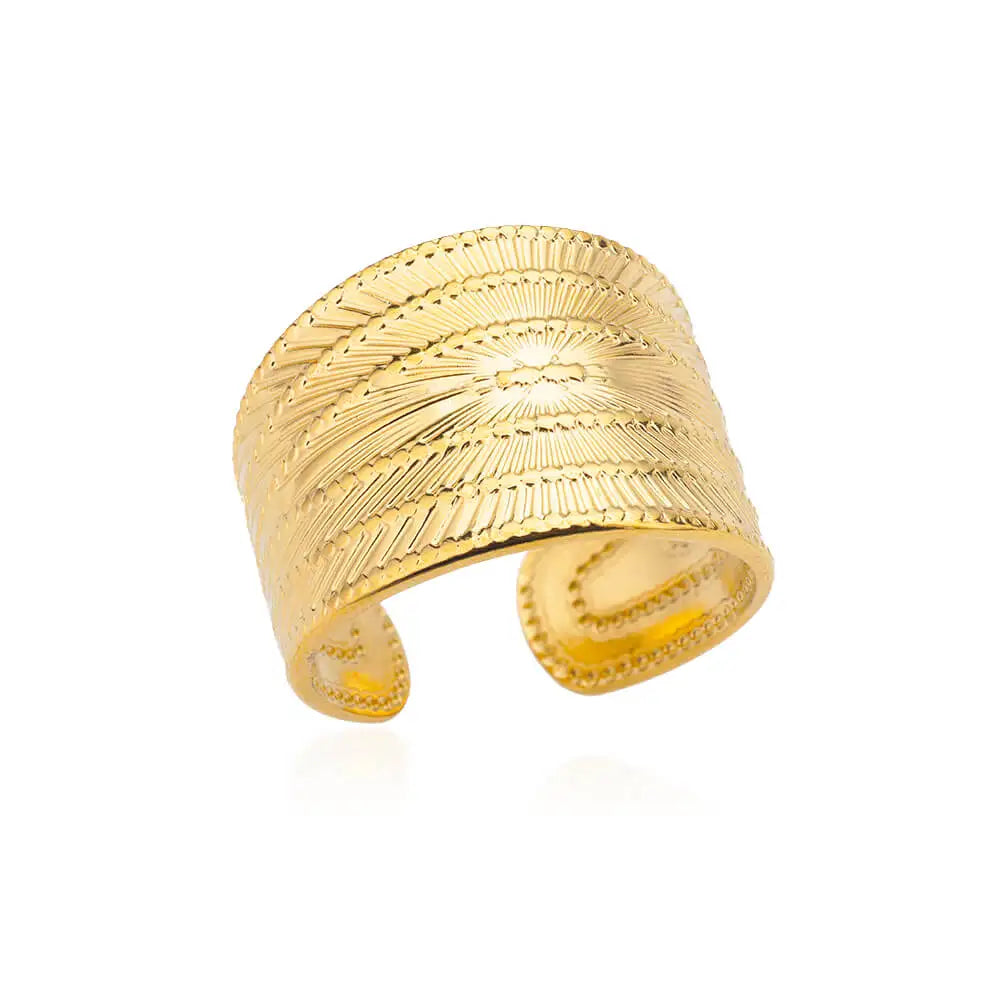 ✨ Gold Ring – 18K Gold Plated Stainless Steel Couple Band-4