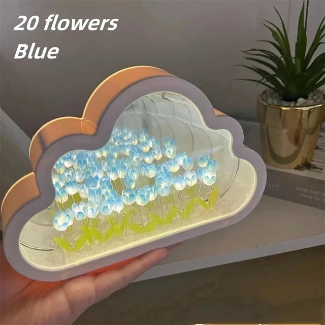 DIY Wolkenspiegel Tulpenlampe Nachtlicht