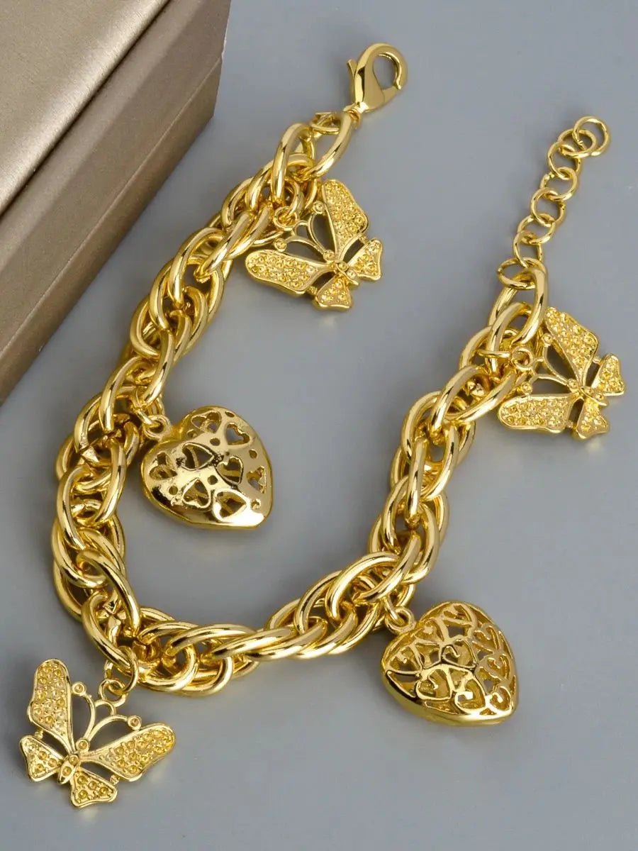 Luxury Stainless Steel Charm Bracelet β Elegant Jewelry Butterfly