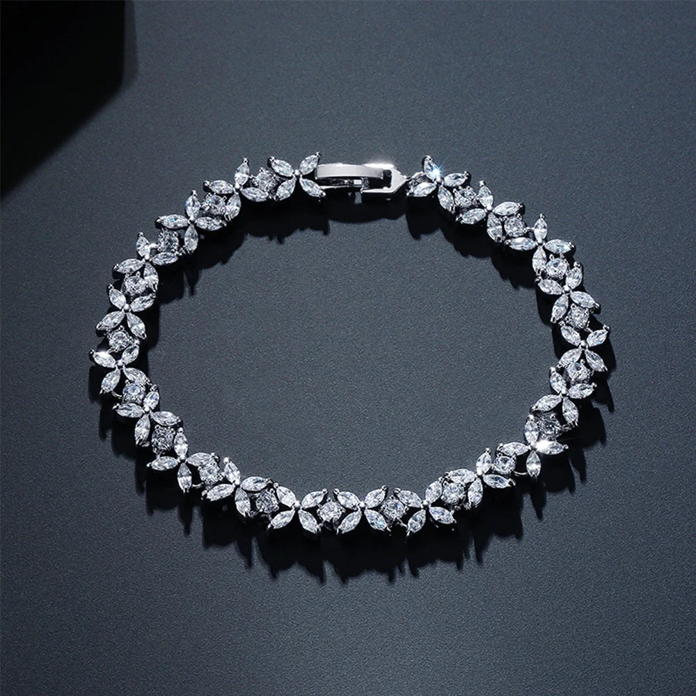 π ZAKOL AAA Cubic Zirconia Tennis Bracelet β Elegant Crystal Charm Jewelry for Bridesmaids and Special Occasions