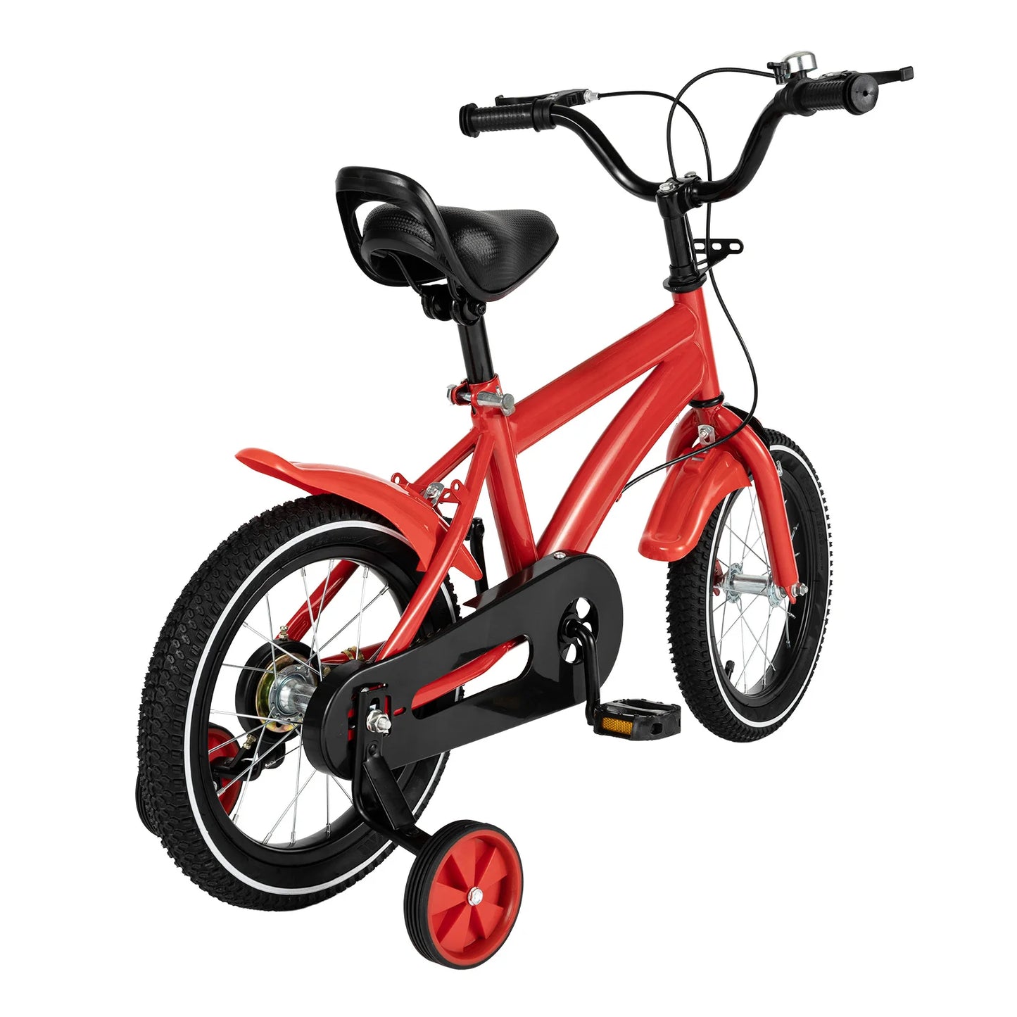 🚴 14-Inch Kids Bike with Training Wheels – Adjustable Seat, Dual Brakes, 2–4 Years, 50kg Capacity