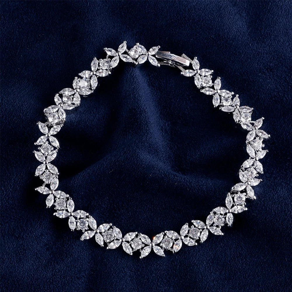 π ZAKOL AAA Cubic Zirconia Tennis Bracelet β Elegant Crystal Charm Jewelry for Bridesmaids and Special Occasions