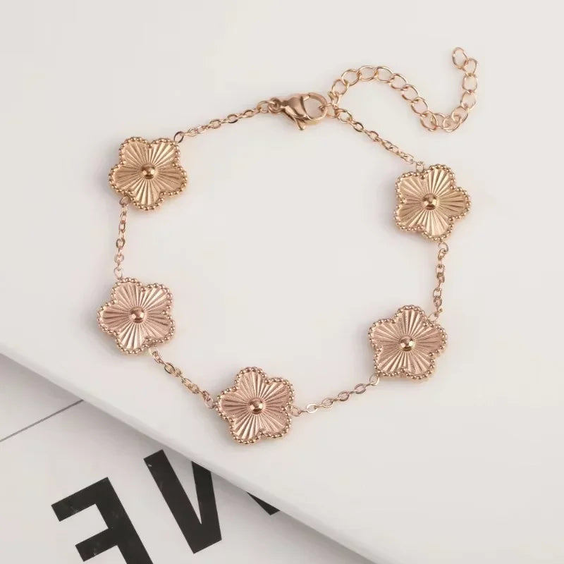 🌸 EVISPOL Stainless Steel Women's Clover Bracelet