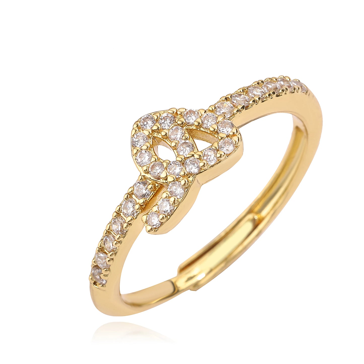 🌙 18k Gold Plated Arabic Letter Square Ring – HECHENG Women’s Fashion Ring with Zircon Inlay
