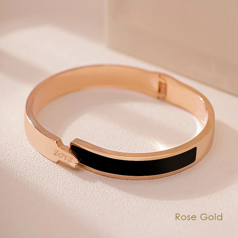🌟 MOONLIGHT Armreif aus 18 Karat rosévergoldetem Titanstahl