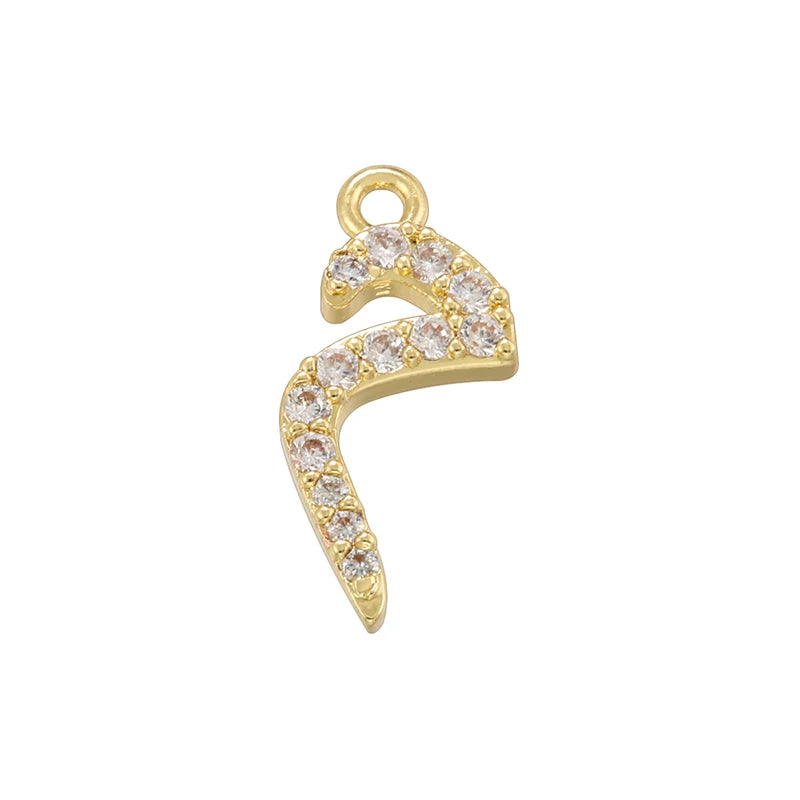 ✨ 18K Gold Plated Arabic Letter Pendant – Trendy Personalized Jewelry by ZHUKOU