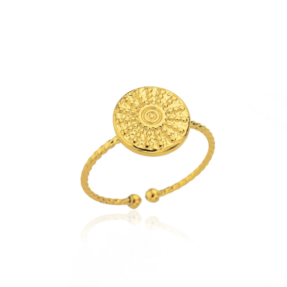 ✨ Gold Ring – 18K Gold Plated Stainless Steel Couple Band