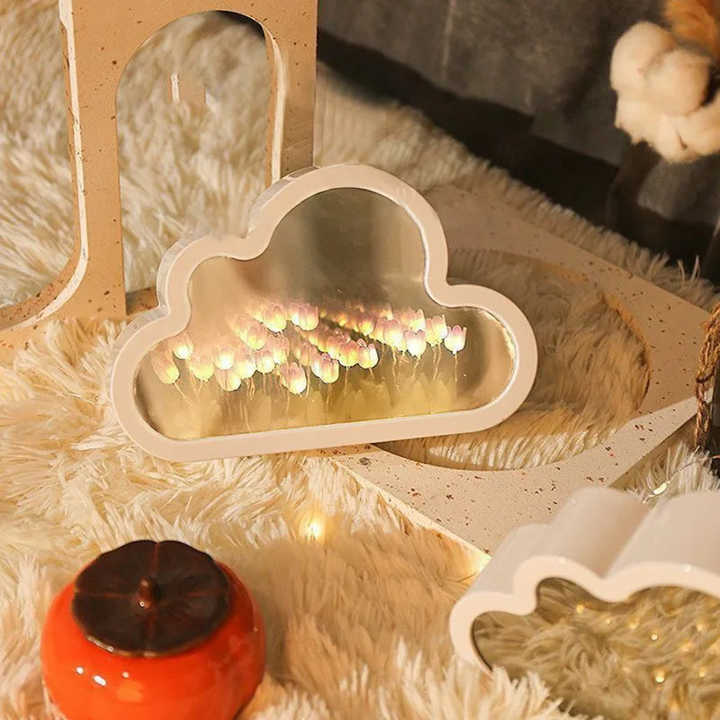 DIY Wolkenspiegel Tulpenlampe Nachtlicht