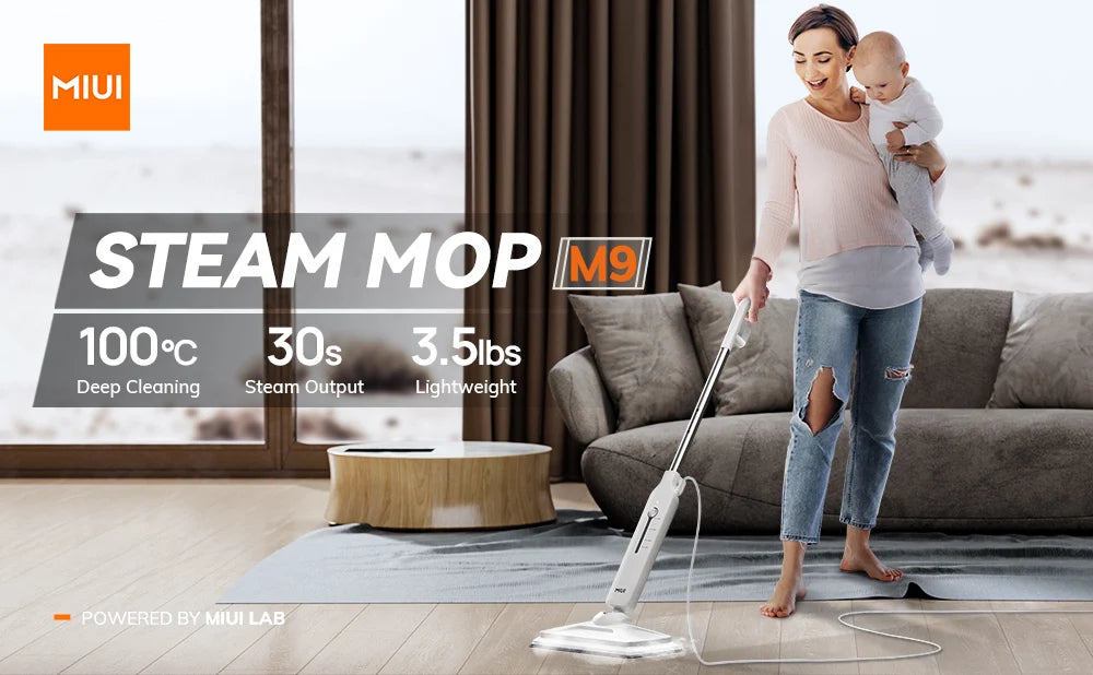 🧼 MIUI High-Power Steam Mop – Deep Clean, Zero Chemicals