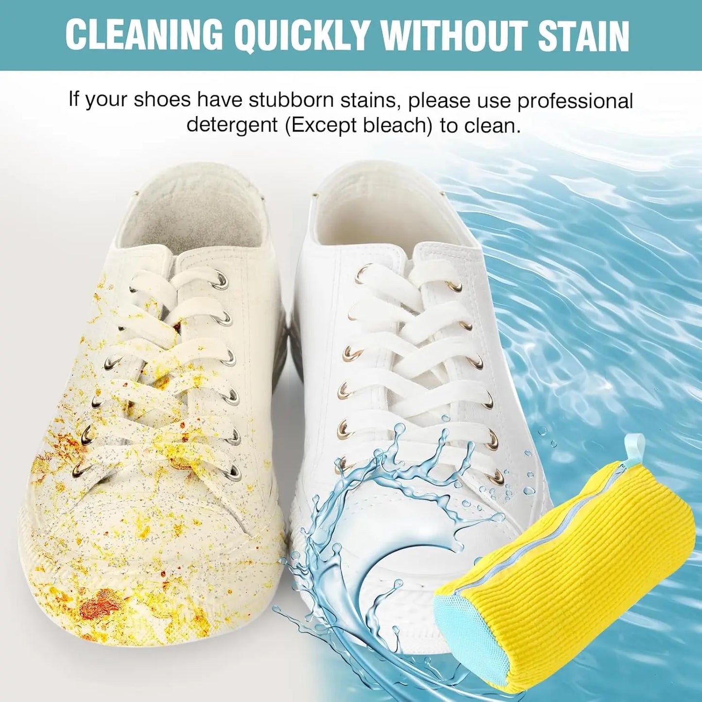 Durable Mesh Shoe Wash Bag with Zipper