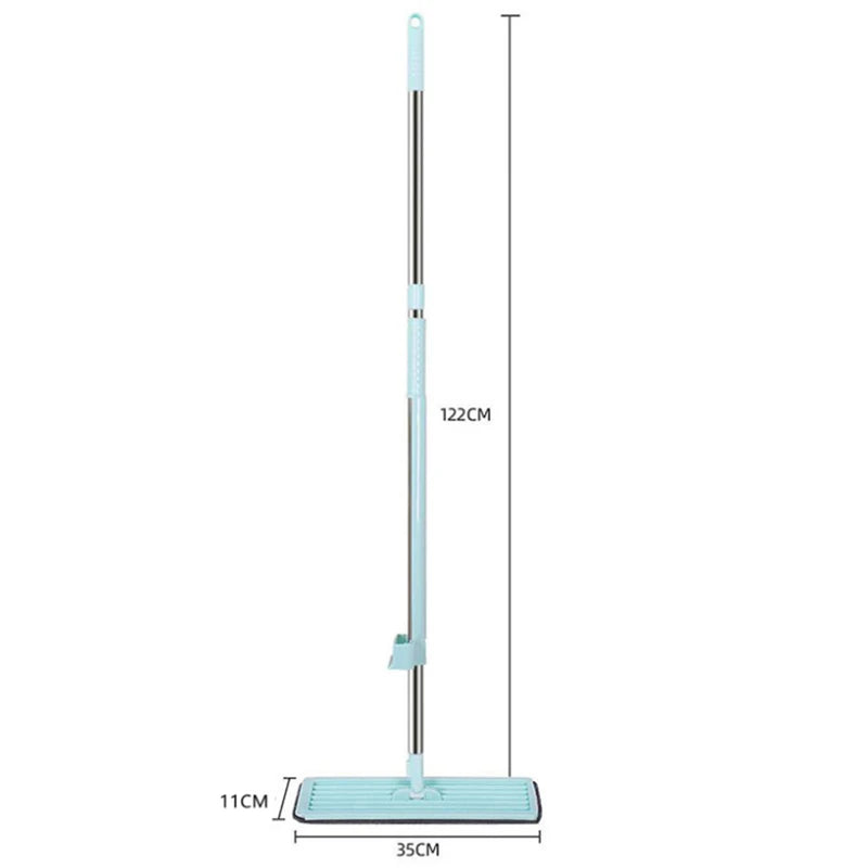 ✨ 360° Freihand-Mikrofaser-Mopp – Selbstauswringender, flacher Bodenreiniger mit waschbaren Pads