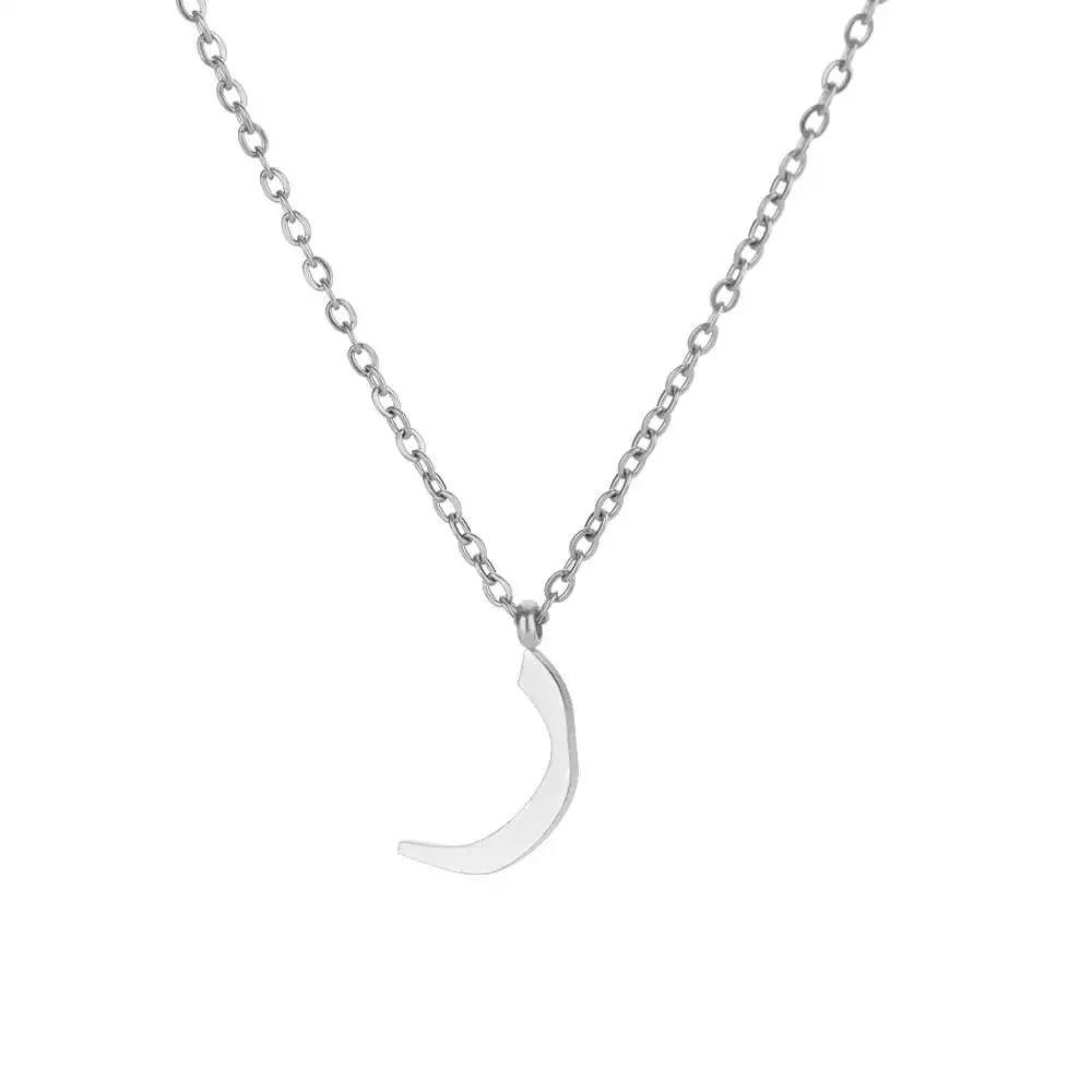 💫 Arabic Letter Name Pendant Necklace – Elegant Stainless Steel Choker for Women