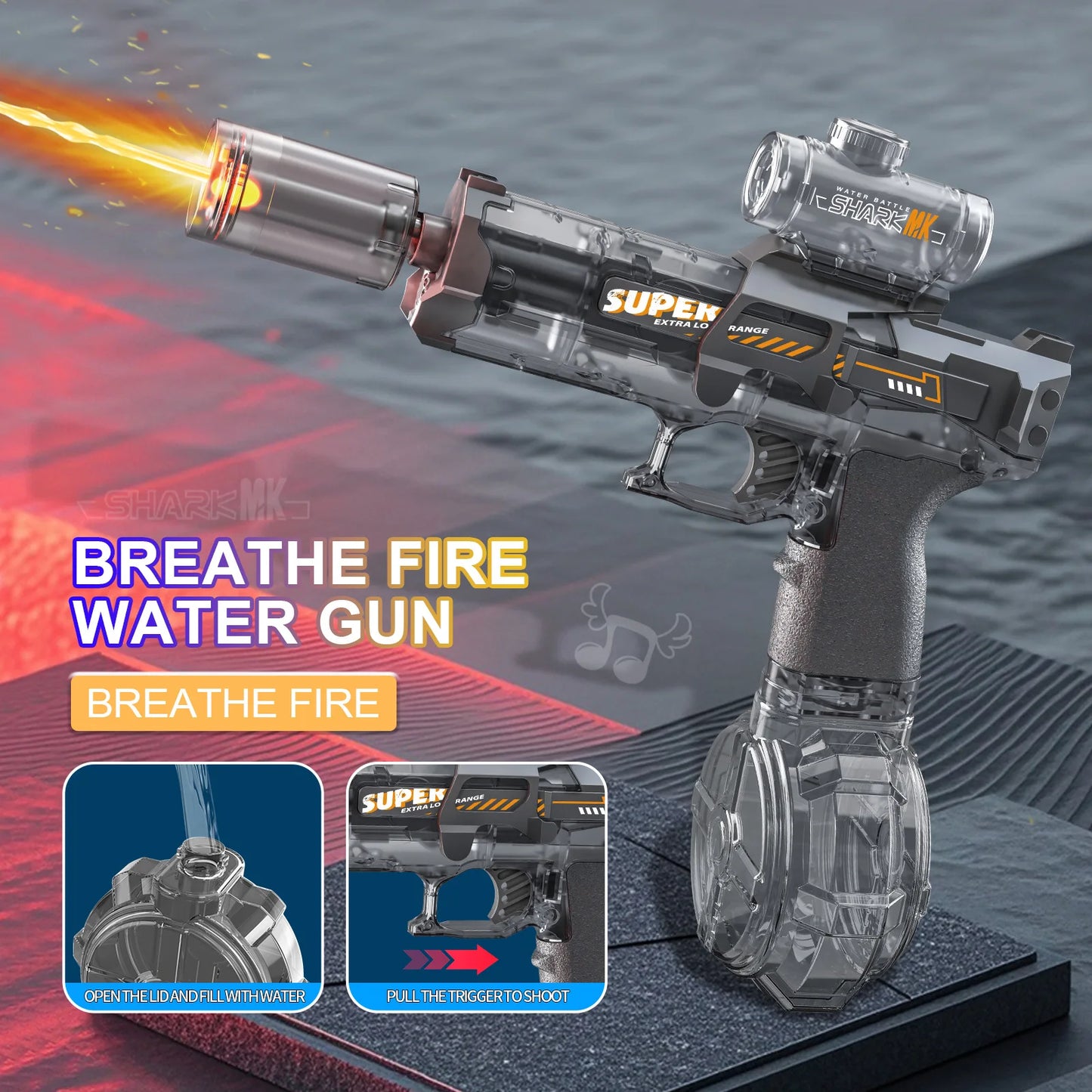 π§ Ice Mouse Electric Water Gun β Pulse Blaster with USB Charging & Light Sho