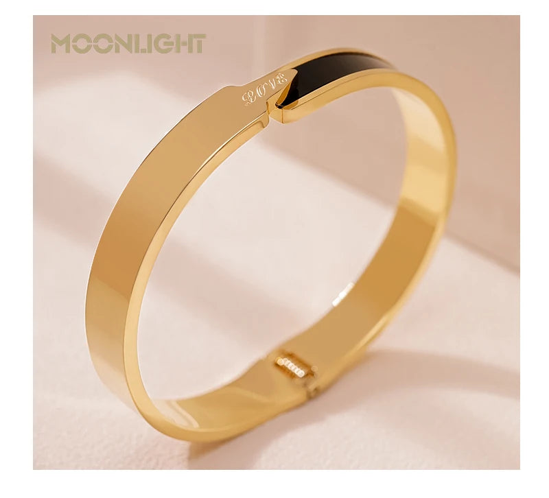 🌟 MOONLIGHT Armreif aus 18 Karat rosévergoldetem Titanstahl
