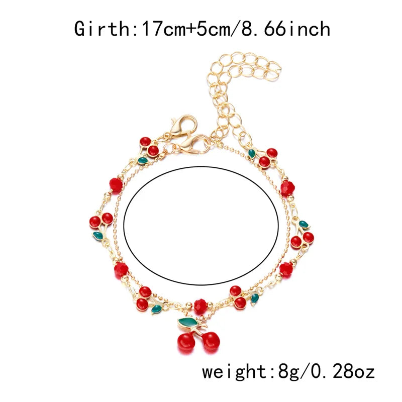 π Sweet Cherry Bracelet / Necklace/Anklet