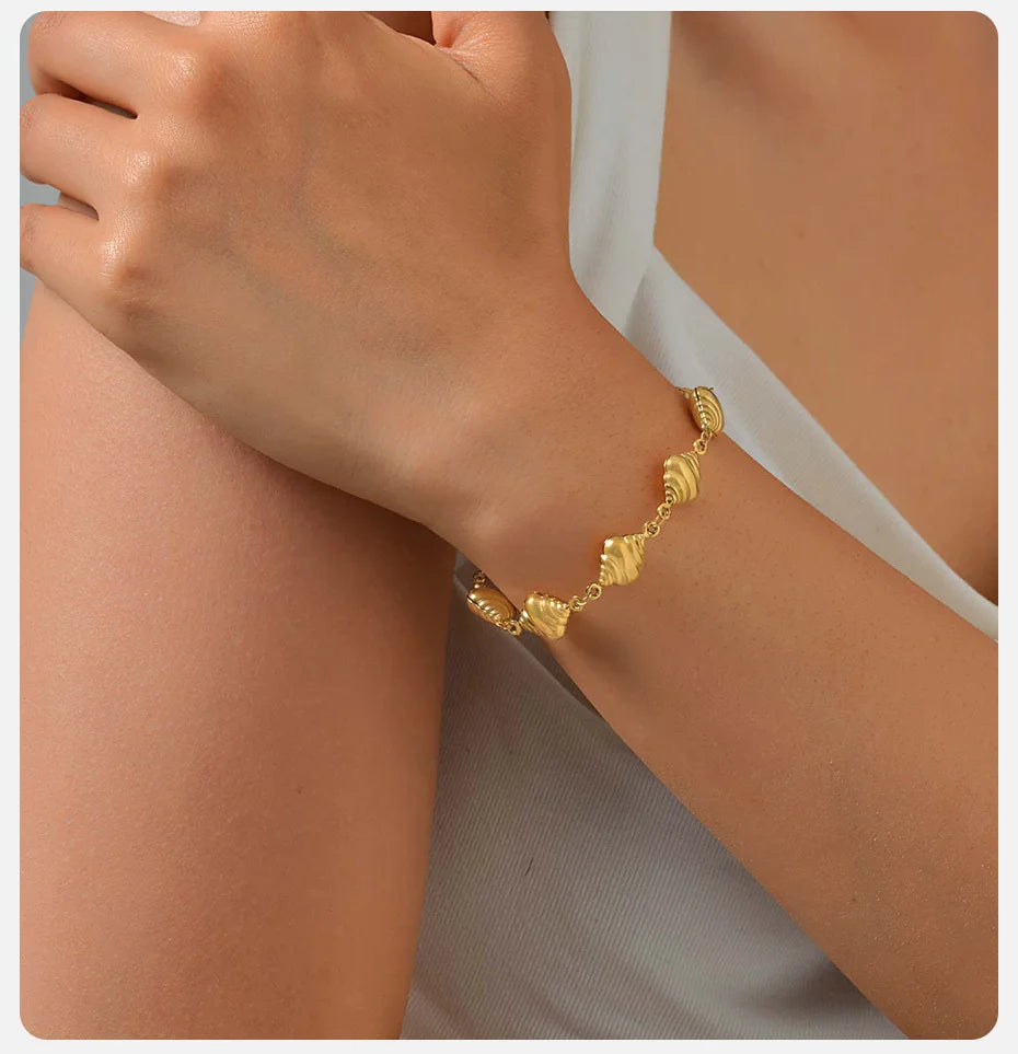 🌊 VNOX Luxury Sea-Inspired Bracelet – Elegant Stainless Steel Design