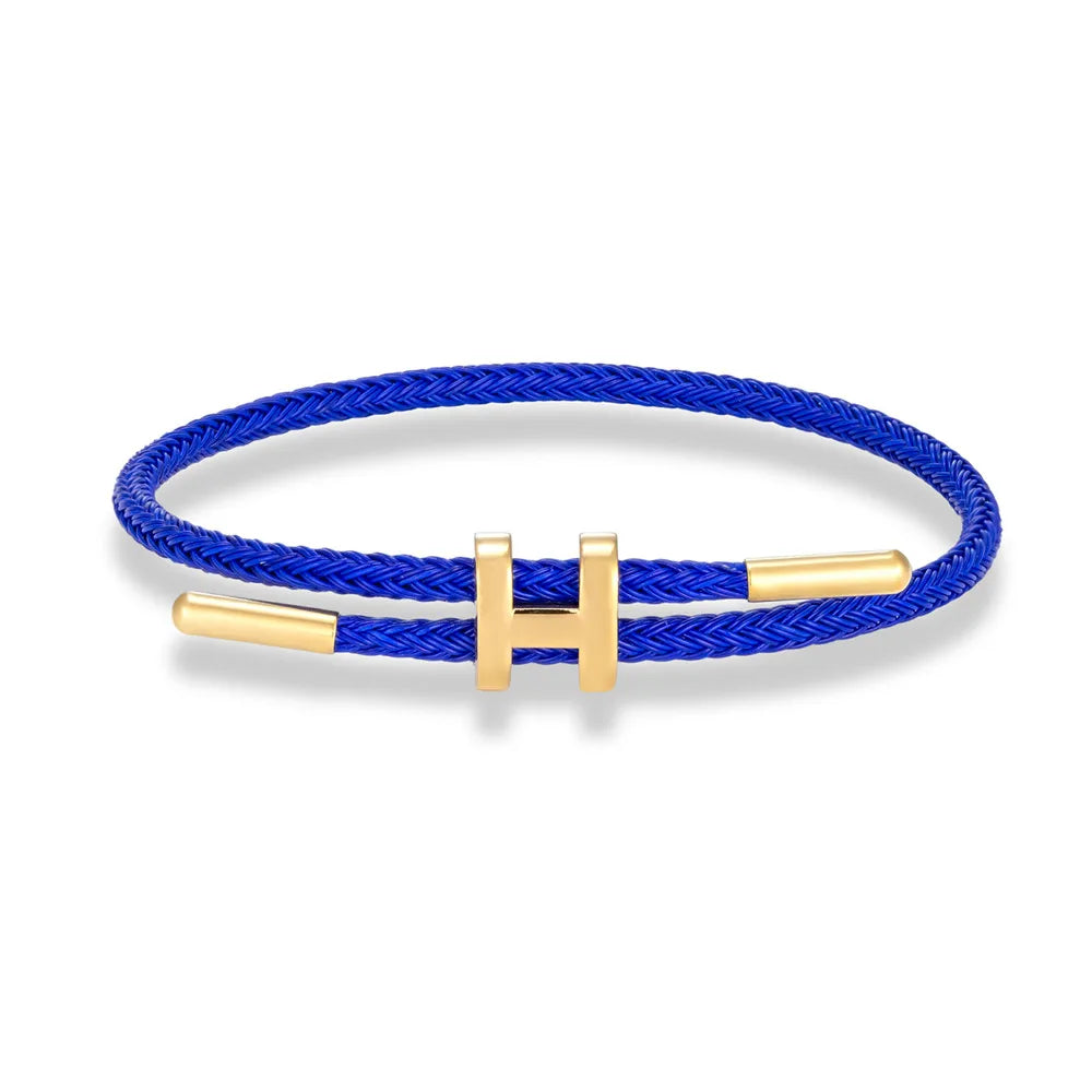 Luxury Multicolor Waterproof Rope Bracelet β Adjustable Stainless Steel Wire Cuff