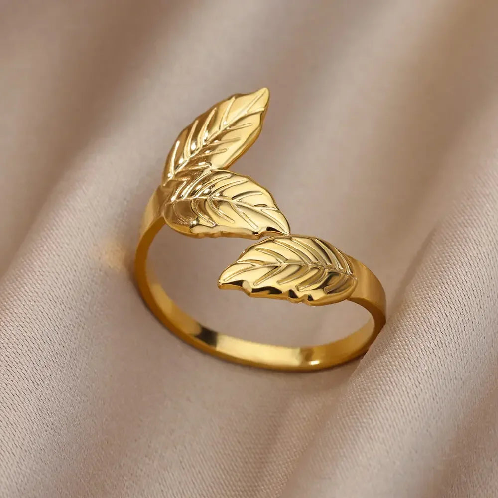 💍 Ästhetisches goldenes Herz – wasserdichter Edelstahlring-6